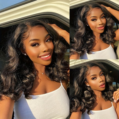 Glueless Body Wave 13x4 Lace Front Wigs - Pre Cut, Pre Plucked, 180% Density, Brazilian Human Hair for Beginners, Upgrade for Women (Copy)