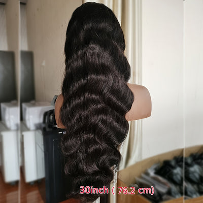 Luxury 200% Density Body Wave Lace Front Wig – HD Transparent, Glueless & Pre-Plucked for Natural Look