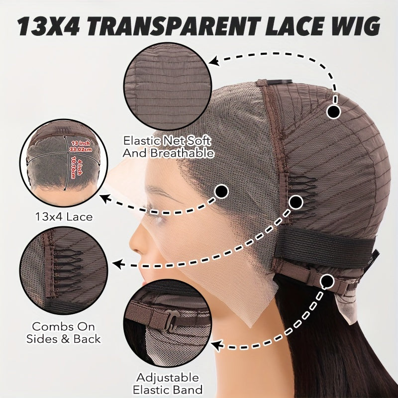 Luxury 200% Density Body Wave Lace Front Wig – HD Transparent, Glueless & Pre-Plucked for Natural Look
