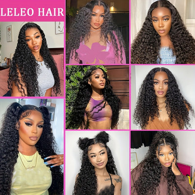 200% Ready To Wear 5*5 Bye Bye Knots Wig Water Wave Human Hair Wigs 5*5 Lace Clousure Wigs For Women Pre Plucked With Baby Hair Brazilian Virgin (Copy)