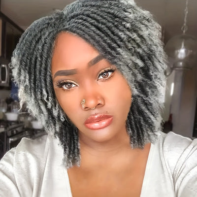 Dreadlock Wig Short Braided Wigs For Women And Man Afro Bob Black Crochet Twist Hair Dreadlocks Wigs Synthetic Wig Layered Breathable Faux Locs Braids Afro Wigs For Women (Copy)