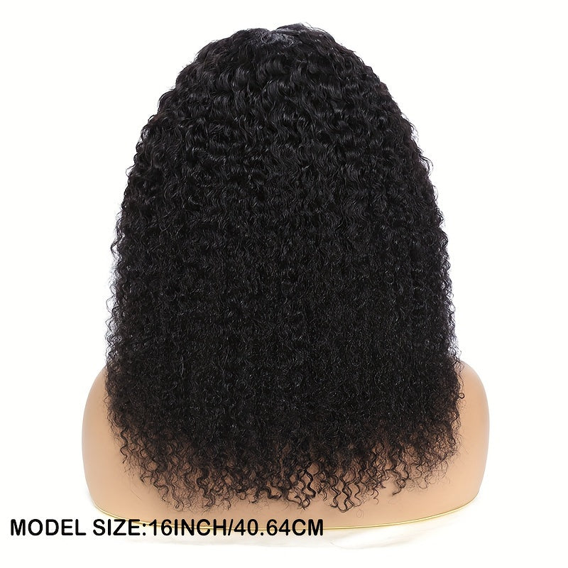 Kinky Curly Lace Front Wigs Human Hair 4x4x1 Lace Closure Wigs 180% Density Kinky Curly Wigs with Brazilian Remy Hair Unprocessed Virgin Hair Wig Natural Color (Copy)
