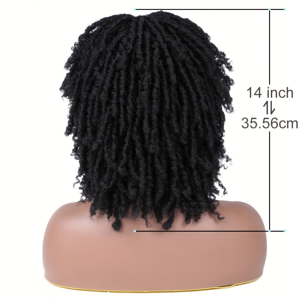 Dreadlock Wig Short Braided Wigs For Women And Man Afro Bob Black Crochet Twist Hair Dreadlocks Wigs Synthetic Wig Layered Breathable Faux Locs Braids Afro Wigs For Women (Copy)