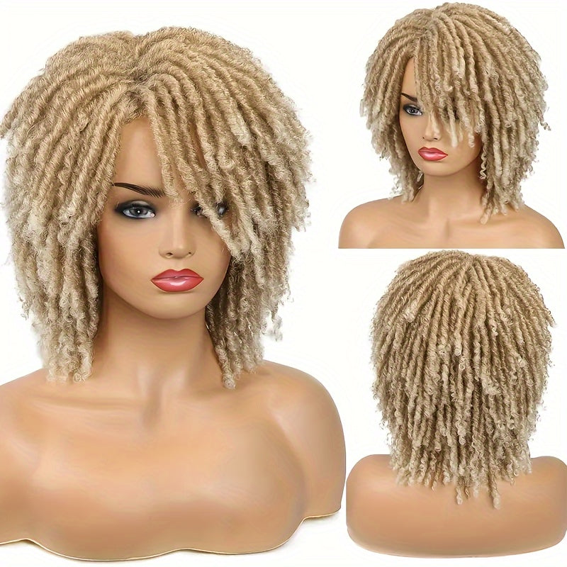 Dreadlock Wig Short Braided Wigs For Women And Man Afro Bob Black Crochet Twist Hair Dreadlocks Wigs Synthetic Wig Layered Breathable Faux Locs Braids Afro Wigs For Women (Copy)