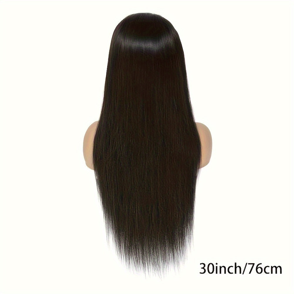 180% Density Virgin Human Hair Wig – 13x4 HD Lace Front | Pre-Plucked, Natural Black, Transparent Lace, Baby Hair for a Flawless, Effortless Look