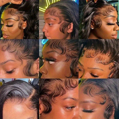Luxury 200% Density Body Wave Lace Front Wig – HD Transparent, Glueless & Pre-Plucked for Natural Look