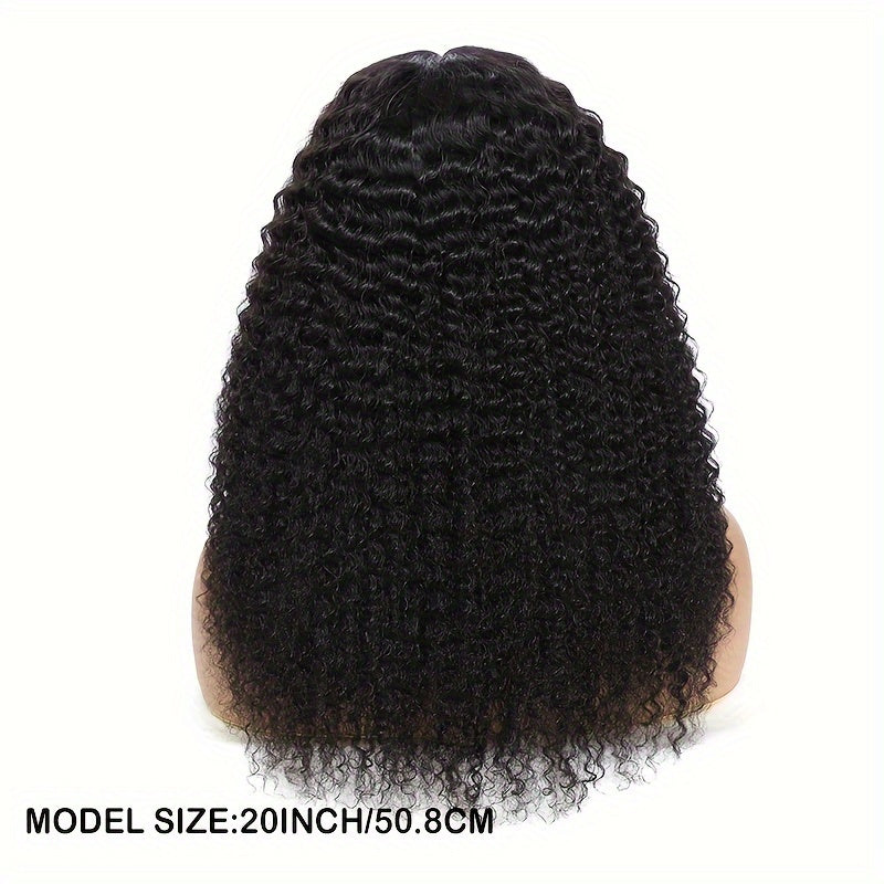 Kinky Curly Lace Front Wigs Human Hair 4x4x1 Lace Closure Wigs 180% Density Kinky Curly Wigs with Brazilian Remy Hair Unprocessed Virgin Hair Wig Natural Color (Copy)