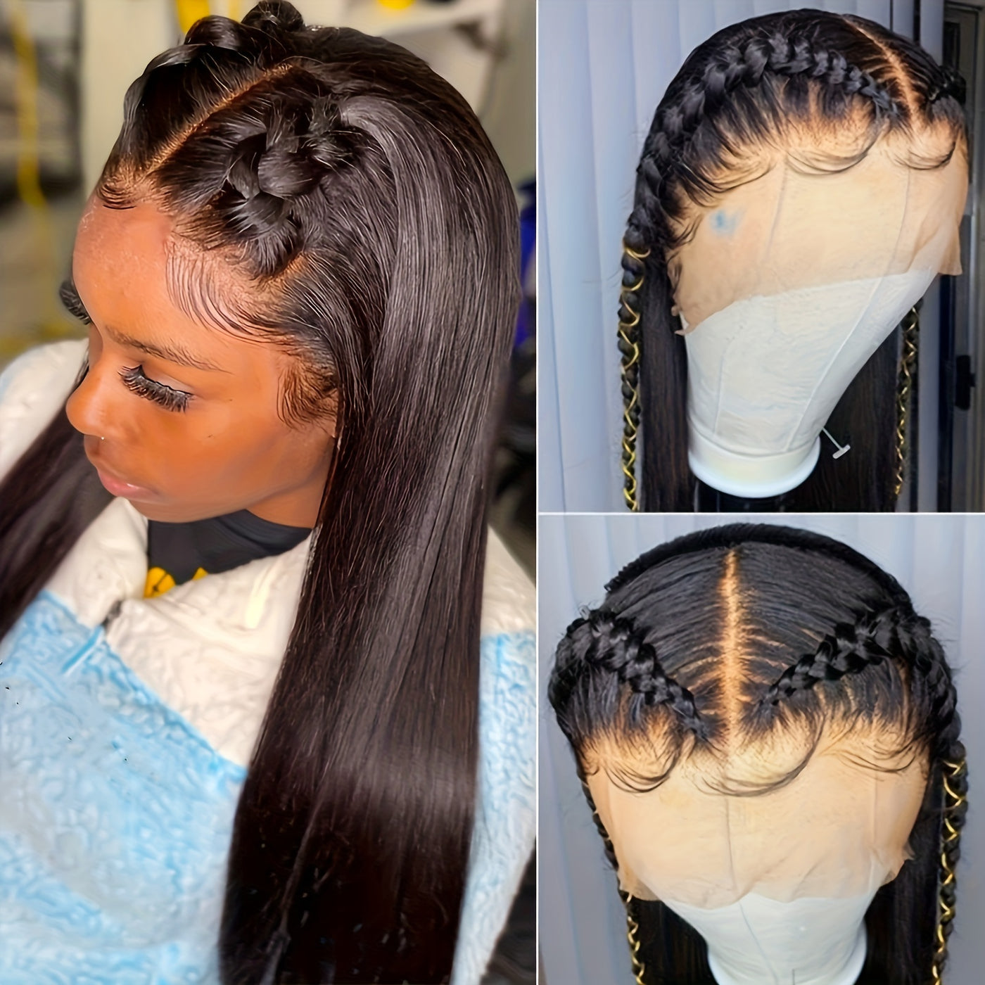 180% Density Virgin Human Hair Wig – 13x4 HD Lace Front | Pre-Plucked, Natural Black, Transparent Lace, Baby Hair for a Flawless, Effortless Look