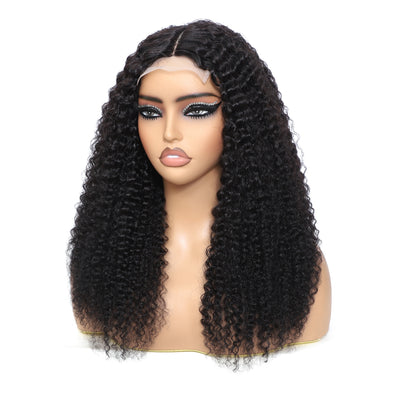 Kinky Curly Lace Front Wigs Human Hair 4x4x1 Lace Closure Wigs 180% Density Kinky Curly Wigs with Brazilian Remy Hair Unprocessed Virgin Hair Wig Natural Color (Copy)
