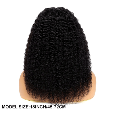 Kinky Curly Lace Front Wigs Human Hair 4x4x1 Lace Closure Wigs 180% Density Kinky Curly Wigs with Brazilian Remy Hair Unprocessed Virgin Hair Wig Natural Color (Copy)