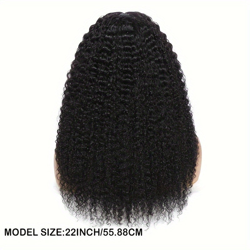 Kinky Curly Lace Front Wigs Human Hair 4x4x1 Lace Closure Wigs 180% Density Kinky Curly Wigs with Brazilian Remy Hair Unprocessed Virgin Hair Wig Natural Color (Copy)