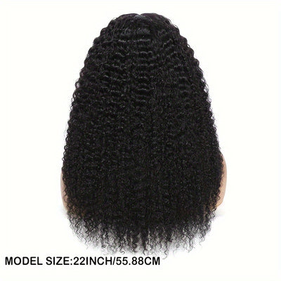Kinky Curly Lace Front Wigs Human Hair 4x4x1 Lace Closure Wigs 180% Density Kinky Curly Wigs with Brazilian Remy Hair Unprocessed Virgin Hair Wig Natural Color (Copy)