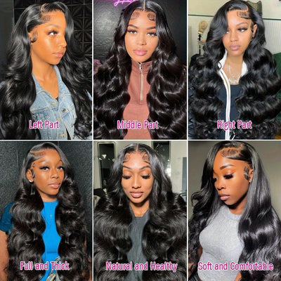 Luxury 200% Density Body Wave Lace Front Wig – HD Transparent, Glueless & Pre-Plucked for Natural Look