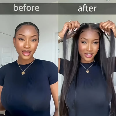 5x5 HD Lace Closure Wig – 250% Density, Bone Straight Brazilian Hair, Ready To Wear
