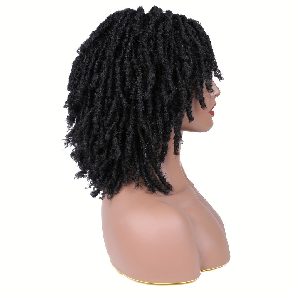 Dreadlock Wig Short Braided Wigs For Women And Man Afro Bob Black Crochet Twist Hair Dreadlocks Wigs Synthetic Wig Layered Breathable Faux Locs Braids Afro Wigs For Women (Copy)