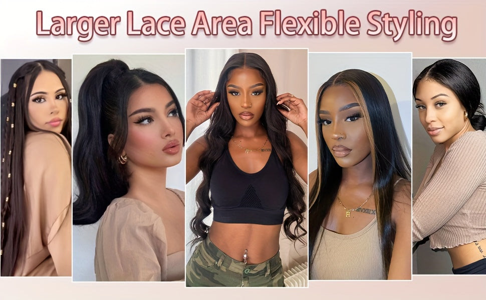 180% Density Virgin Human Hair Wig – 13x4 HD Lace Front | Pre-Plucked, Natural Black, Transparent Lace, Baby Hair for a Flawless, Effortless Look