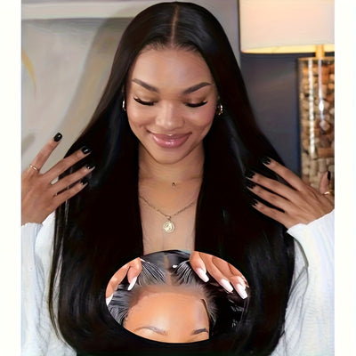 5x5 HD Lace Closure Wig – 250% Density, Bone Straight Brazilian Hair, Ready To Wear