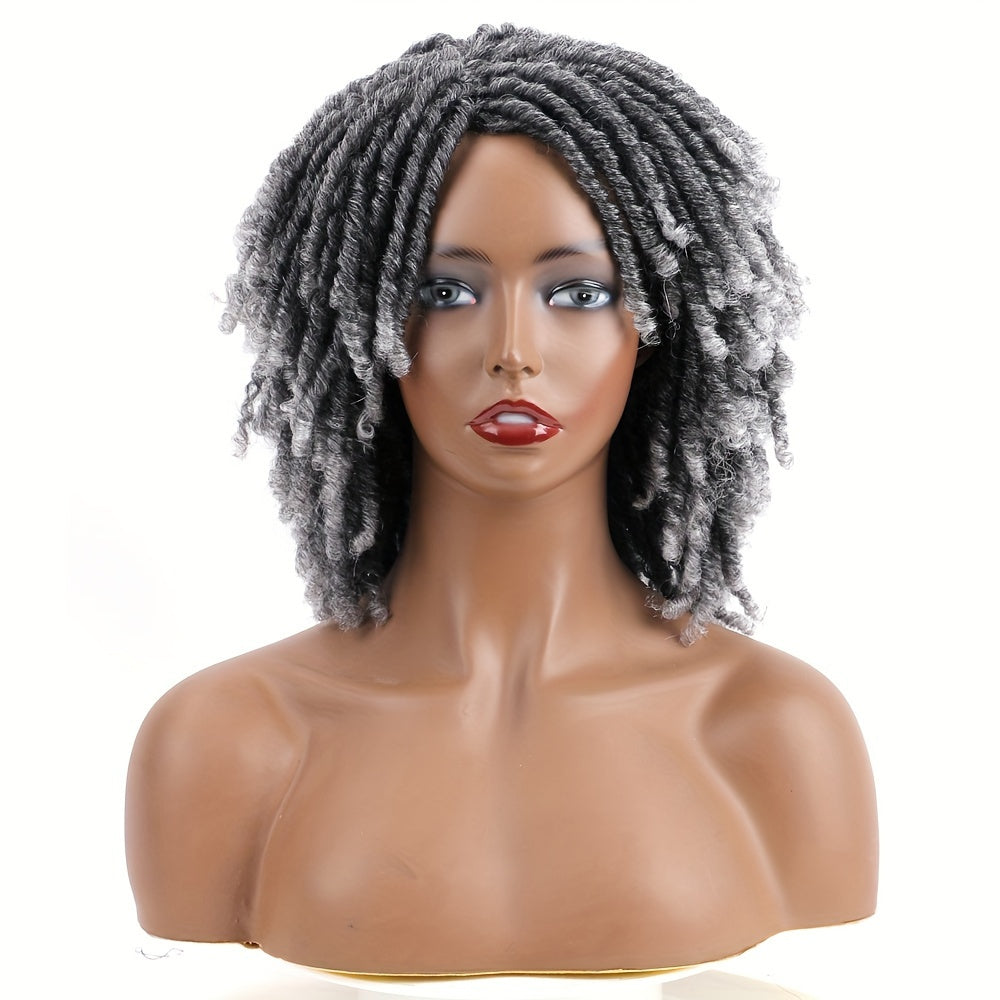 Dreadlock Wig Short Braided Wigs For Women And Man Afro Bob Black Crochet Twist Hair Dreadlocks Wigs Synthetic Wig Layered Breathable Faux Locs Braids Afro Wigs For Women (Copy)