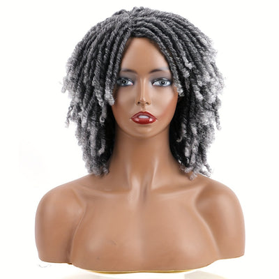 Dreadlock Wig Short Braided Wigs For Women And Man Afro Bob Black Crochet Twist Hair Dreadlocks Wigs Synthetic Wig Layered Breathable Faux Locs Braids Afro Wigs For Women (Copy)