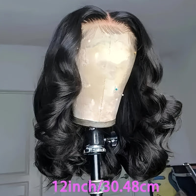 Bob Lace Front Wigs Human Hair 13X4 Body Wave HD Lace Frontal Wigs Human Hair For Women 150% Density Pre Plucked With Baby Hair Brazilian Virgin Hair No Glue Natural Color