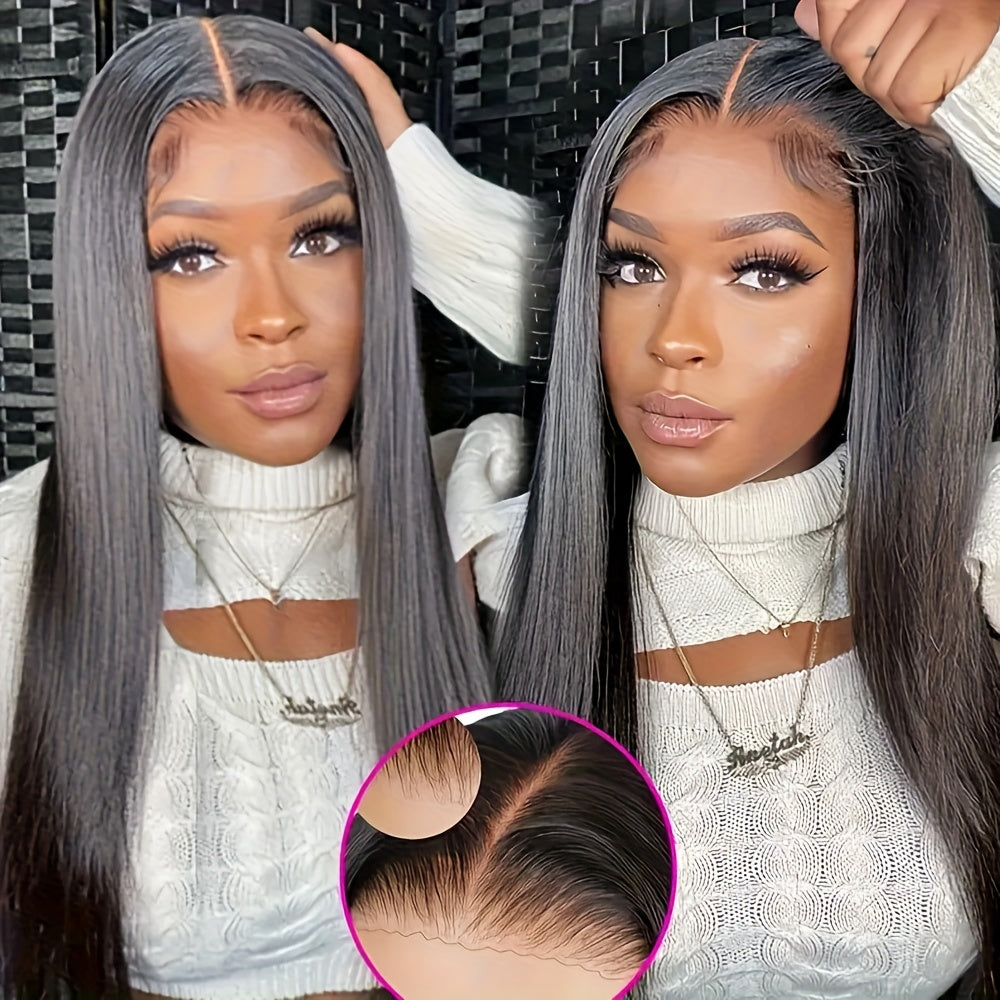 5x5 HD Lace Closure Wig – 250% Density, Bone Straight Brazilian Hair, Ready To Wear