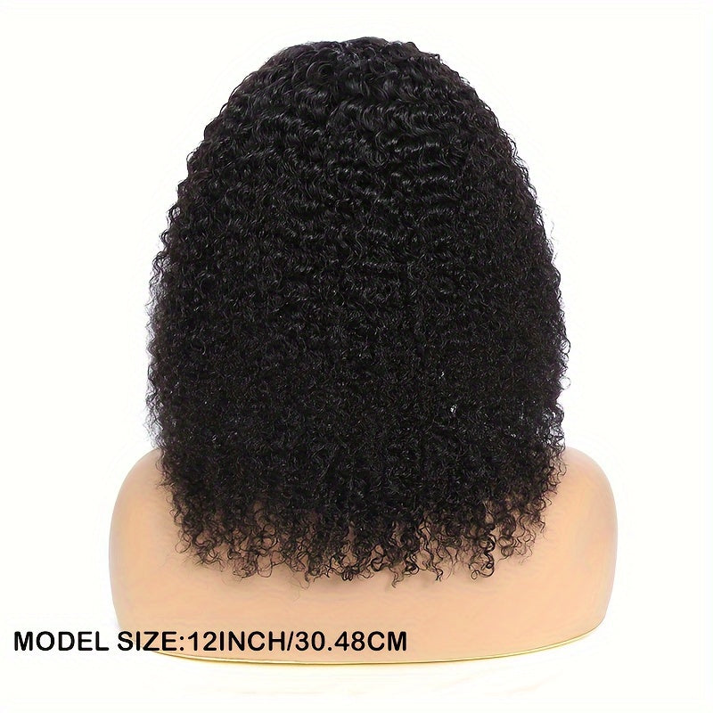 Kinky Curly Lace Front Wigs Human Hair 4x4x1 Lace Closure Wigs 180% Density Kinky Curly Wigs with Brazilian Remy Hair Unprocessed Virgin Hair Wig Natural Color (Copy)