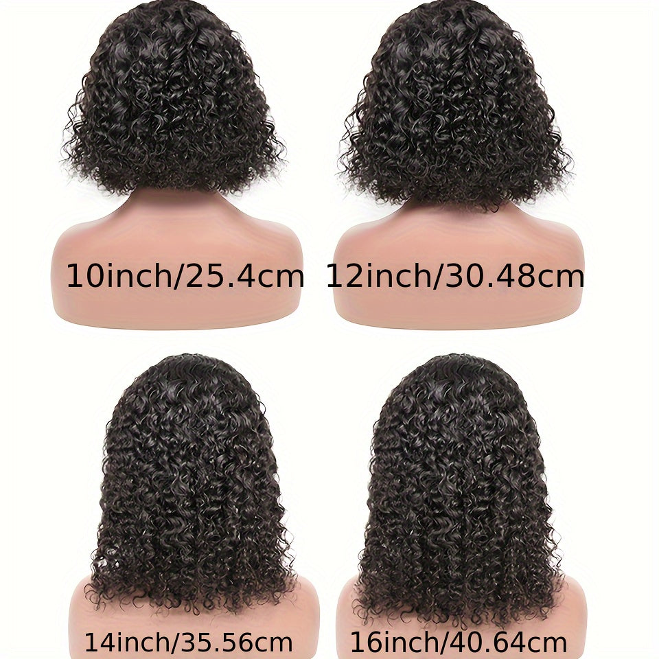 150% Density Water Wave Short Bob Wig 13x4x1 Middle T Part Lace Frontal Wig Pre Plucked Natural Hairline Cranberry Hair Remy Lace Front Human Hair Wigs For Women (Copy)