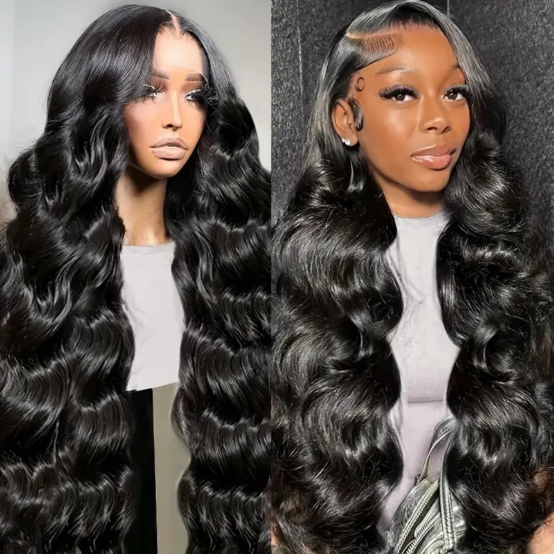 Luxury 200% Density Body Wave Lace Front Wig – HD Transparent, Glueless & Pre-Plucked for Natural Look