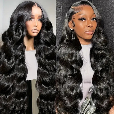 Luxury 200% Density Body Wave Lace Front Wig – HD Transparent, Glueless & Pre-Plucked for Natural Look