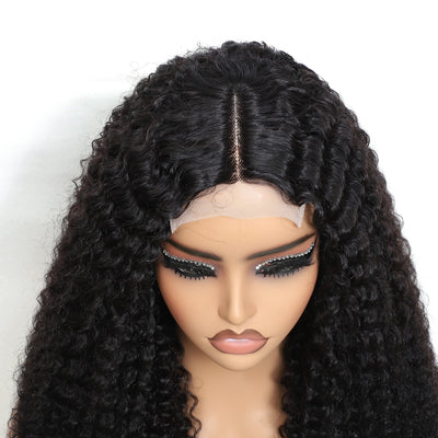 Kinky Curly Lace Front Wigs Human Hair 4x4x1 Lace Closure Wigs 180% Density Kinky Curly Wigs with Brazilian Remy Hair Unprocessed Virgin Hair Wig Natural Color (Copy)