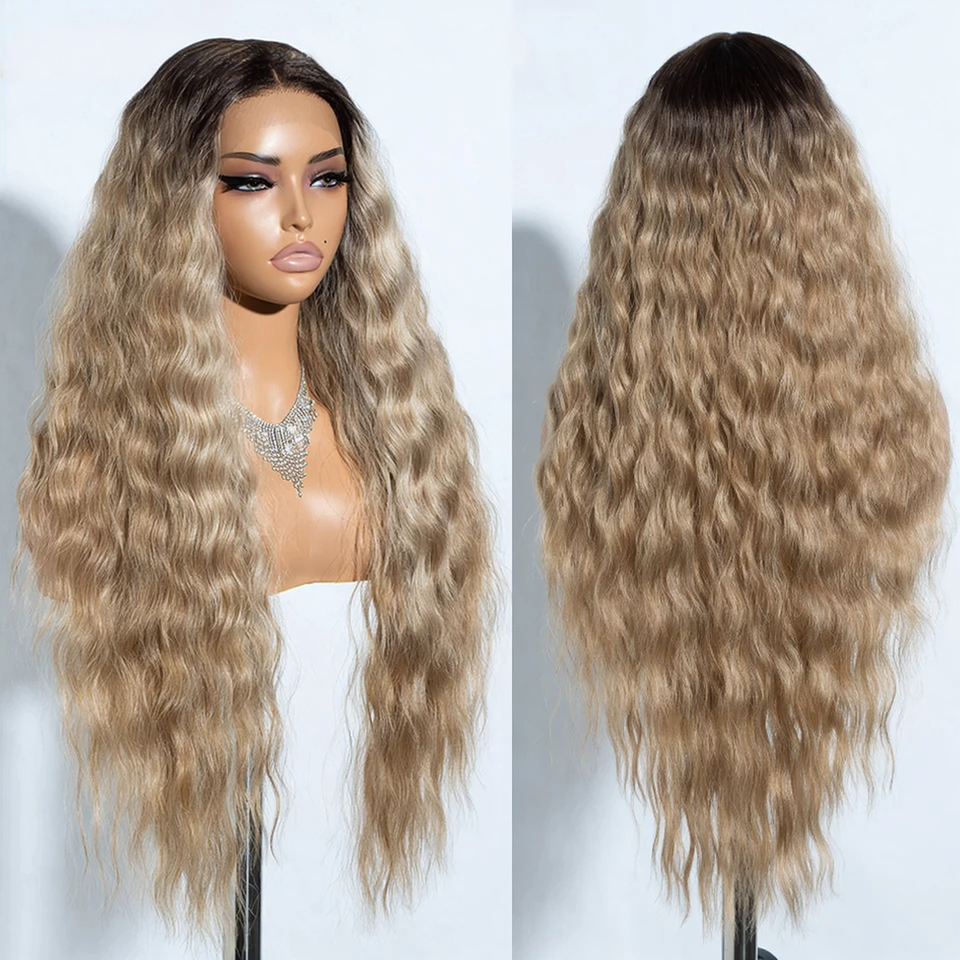 30-Inch Deep Curly Wave Black Lace Front Wig – Natural Look, 6" Deep Part, Ready to Slay