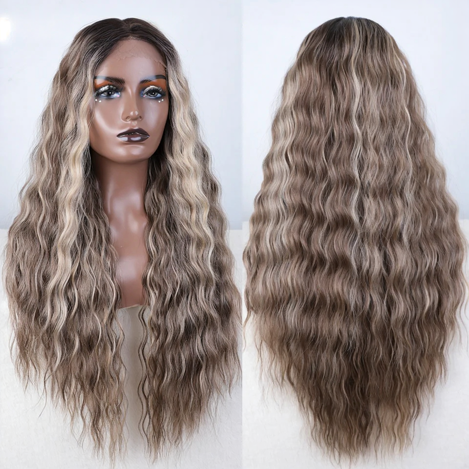 30-Inch Deep Curly Wave Black Lace Front Wig – Natural Look, 6" Deep Part, Ready to Slay