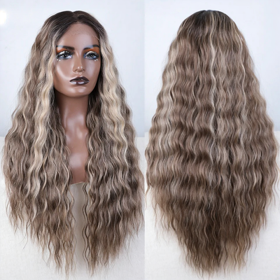 30-Inch Deep Curly Wave Black Lace Front Wig – Natural Look, 6" Deep Part, Ready to Slay